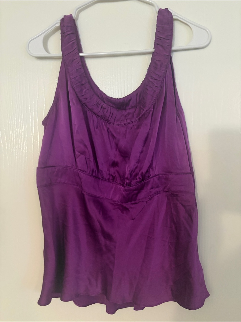 Monsoon 100% silk vibrant purple orchid tank. Sz UK 16. EUR 33